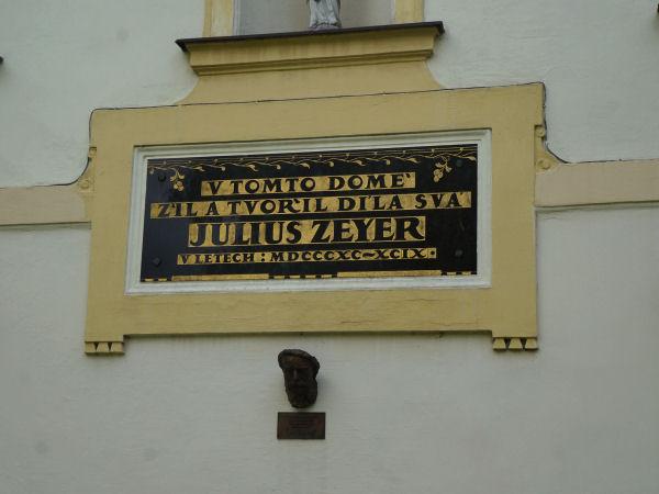 Zeyerova pamětní deska ve Vodňanech