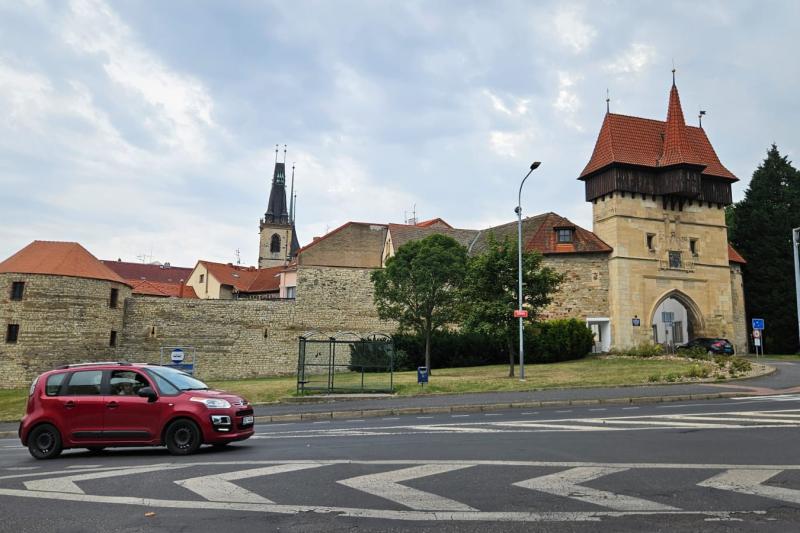 Louny s městský opevněním