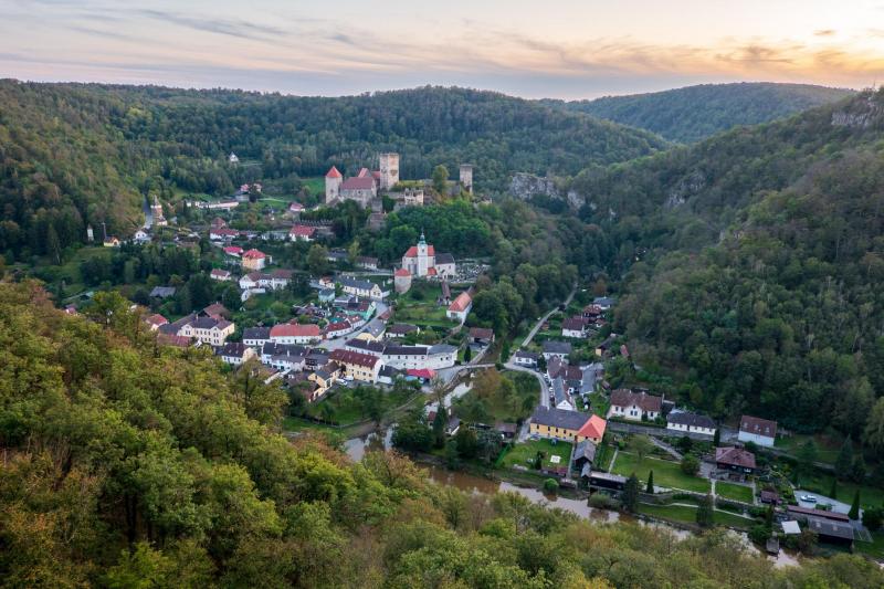 Hardegg z Hardeggské vyhlídky